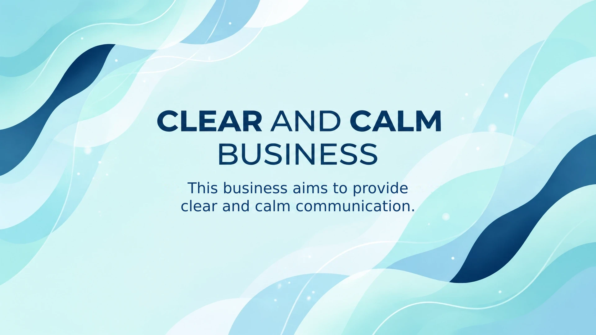 Clear-and-calm communication statement graphic for Print RFT
